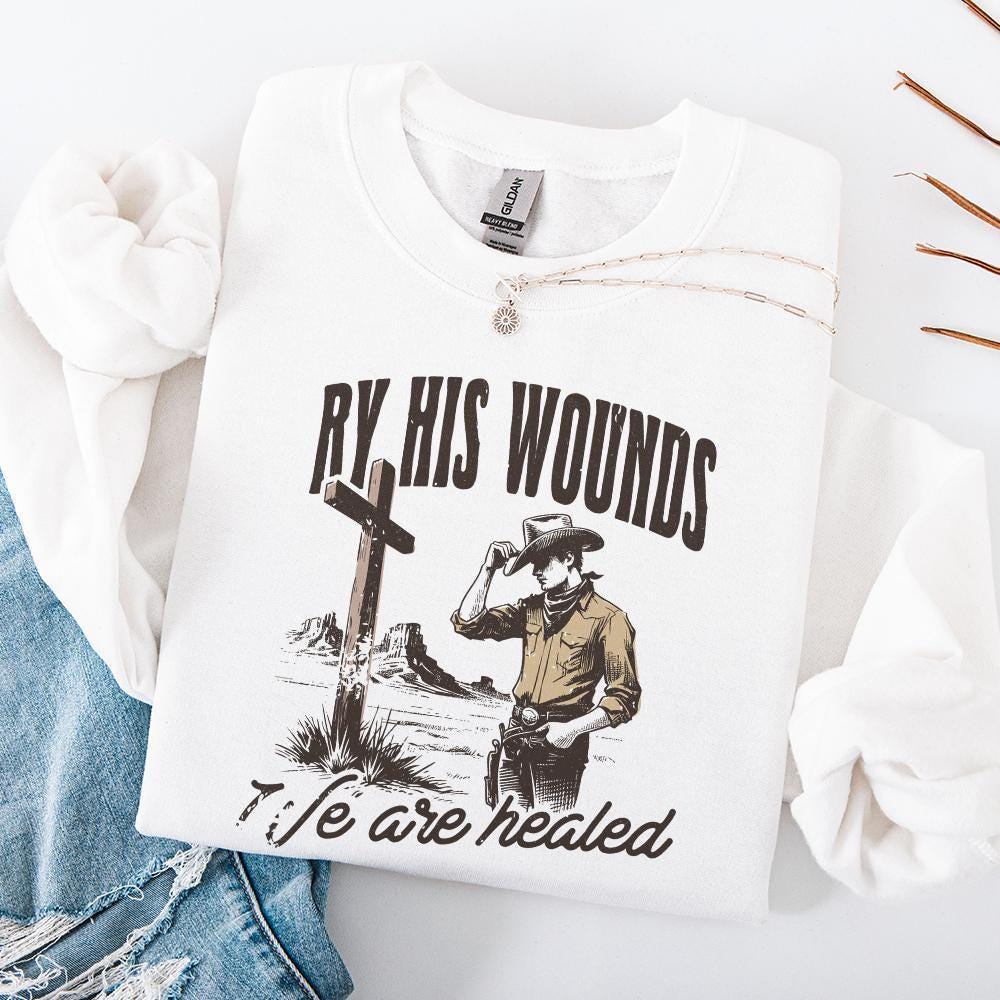 By His Wounds We Are Healed PNG, Christian PNG - 300 DPI Design for T-Shirt