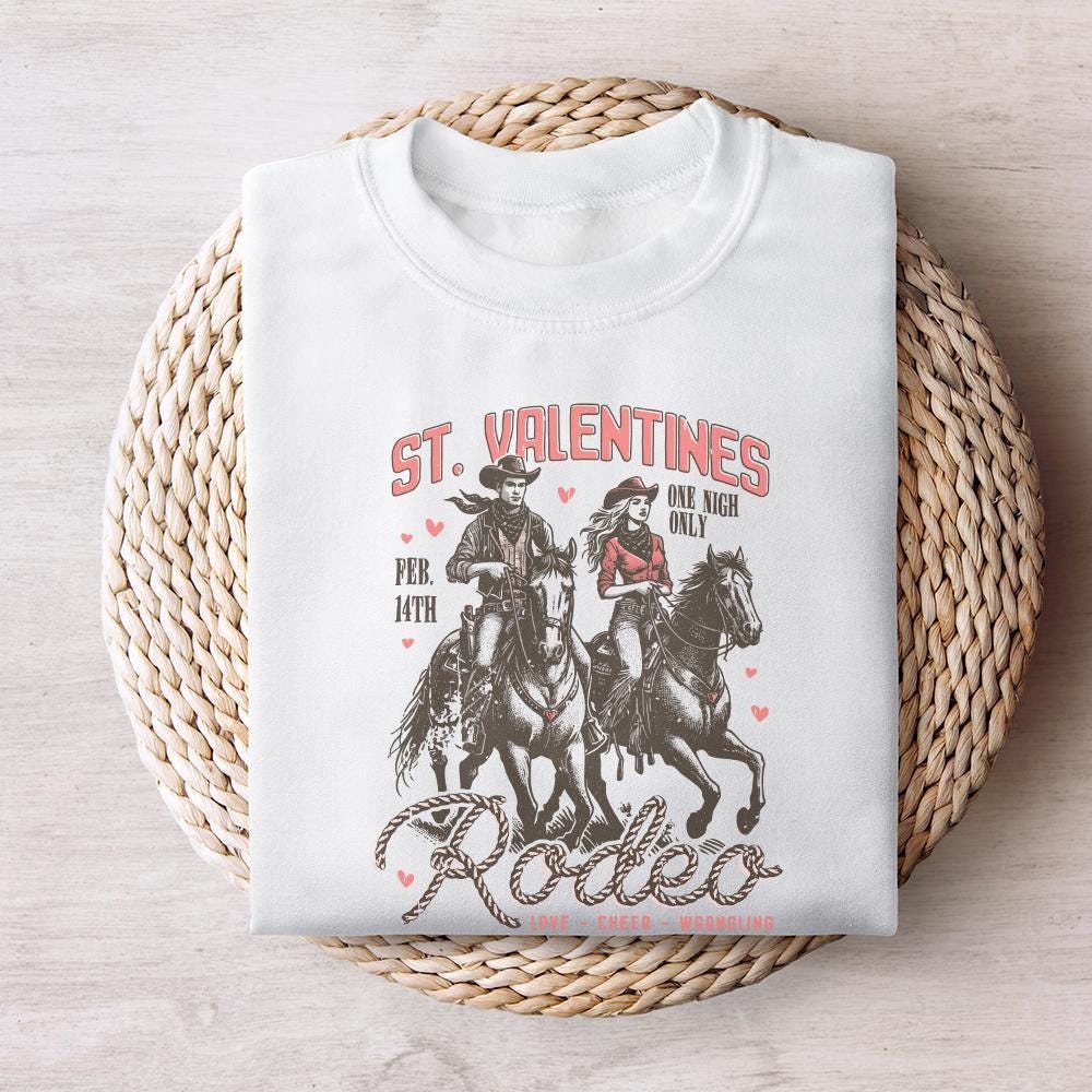 St. Valentine's Wild West Rodeo, Vintage Western Valentine Design - 300