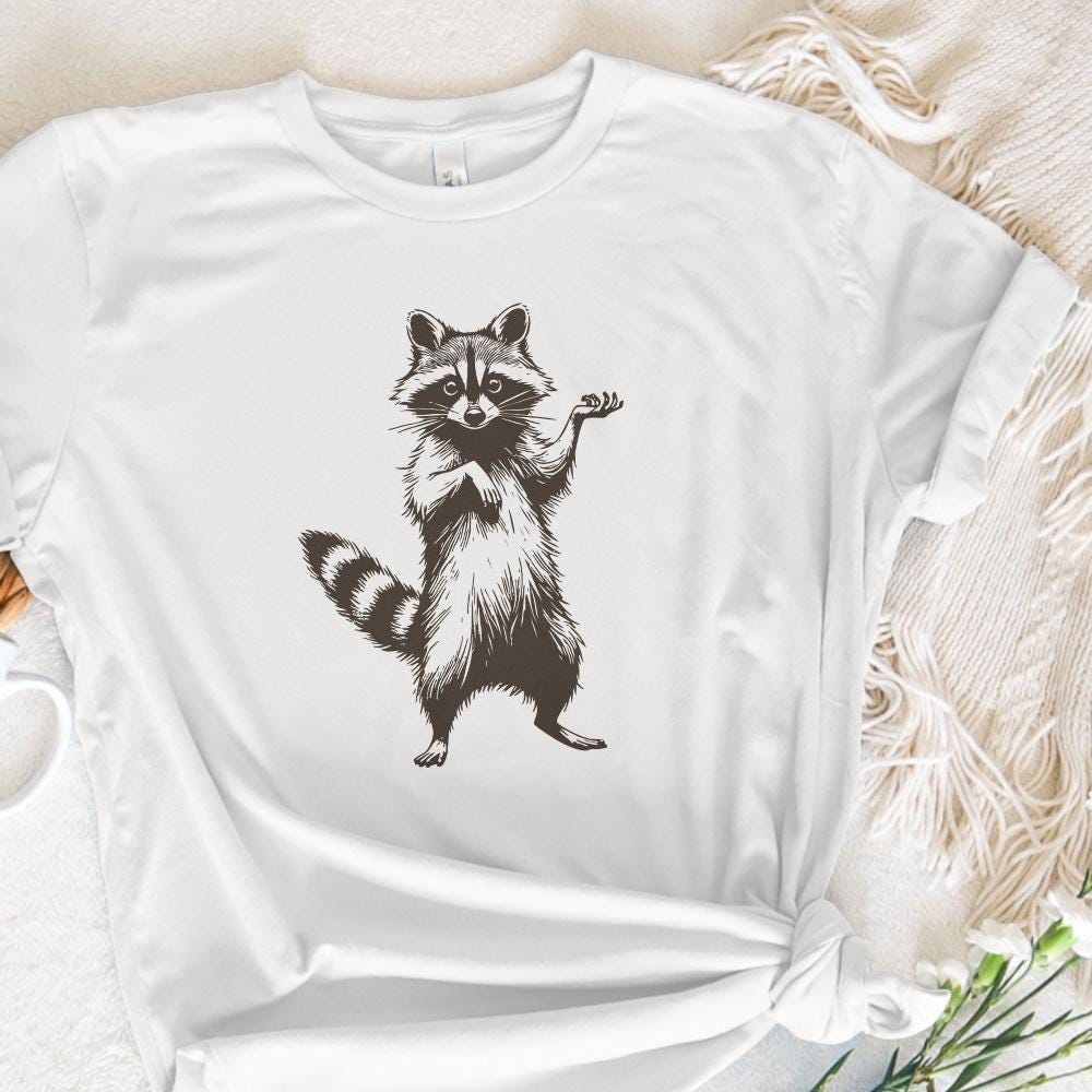 Funny Raccoon Design, Sarcastic Trash Panda PNG - 300 DPI Design for