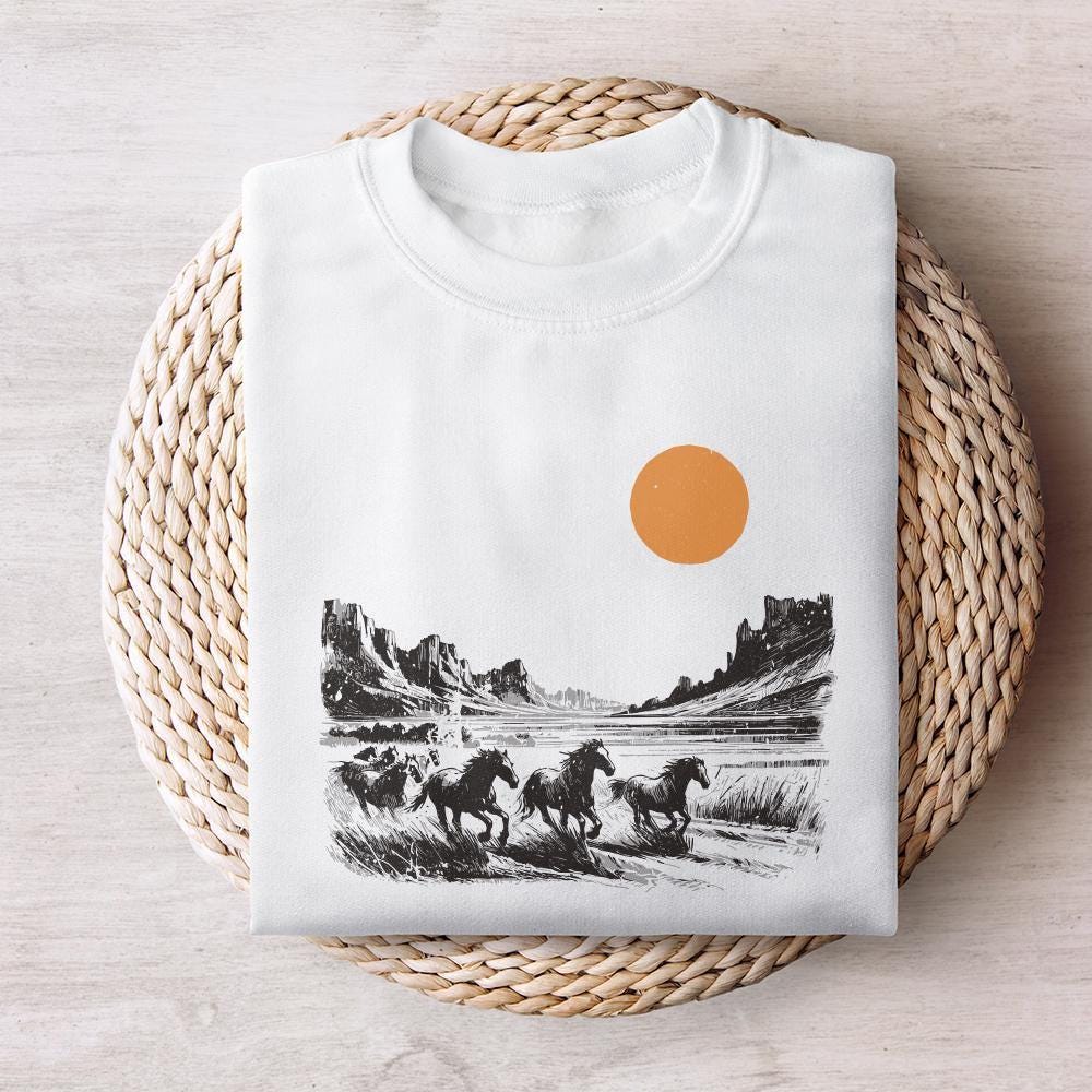 Horse PNG Sublimation, Western PNG Designs - 300 DPI Design for T-Shirt