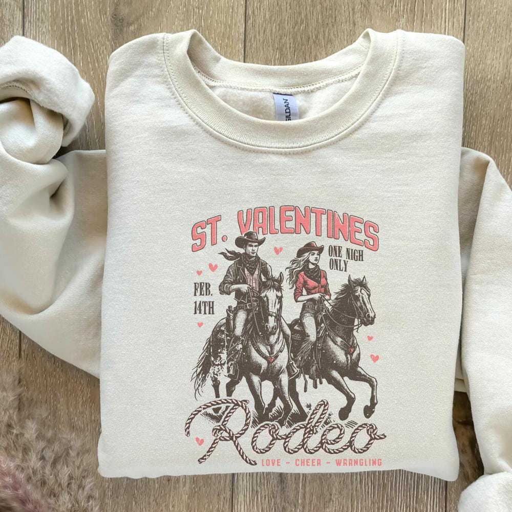 St. Valentine's Wild West Rodeo, Vintage Western Valentine Design - 300