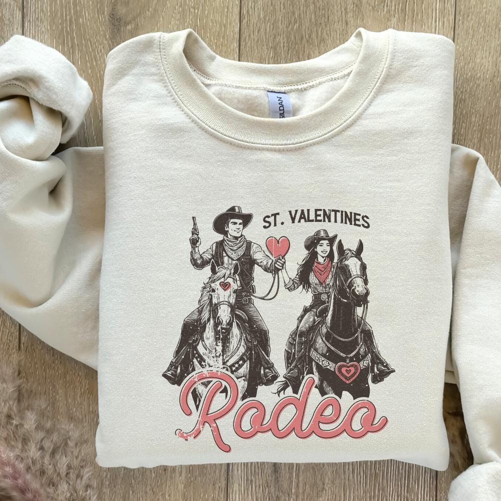 St Valentine's Wild West Rodeo PNG, Vintage Western Valentine's Design -