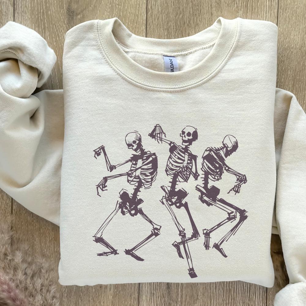Dancing Skeletons PNG, Funny Skeleton Design - 300 DPI Design for T-Shirt