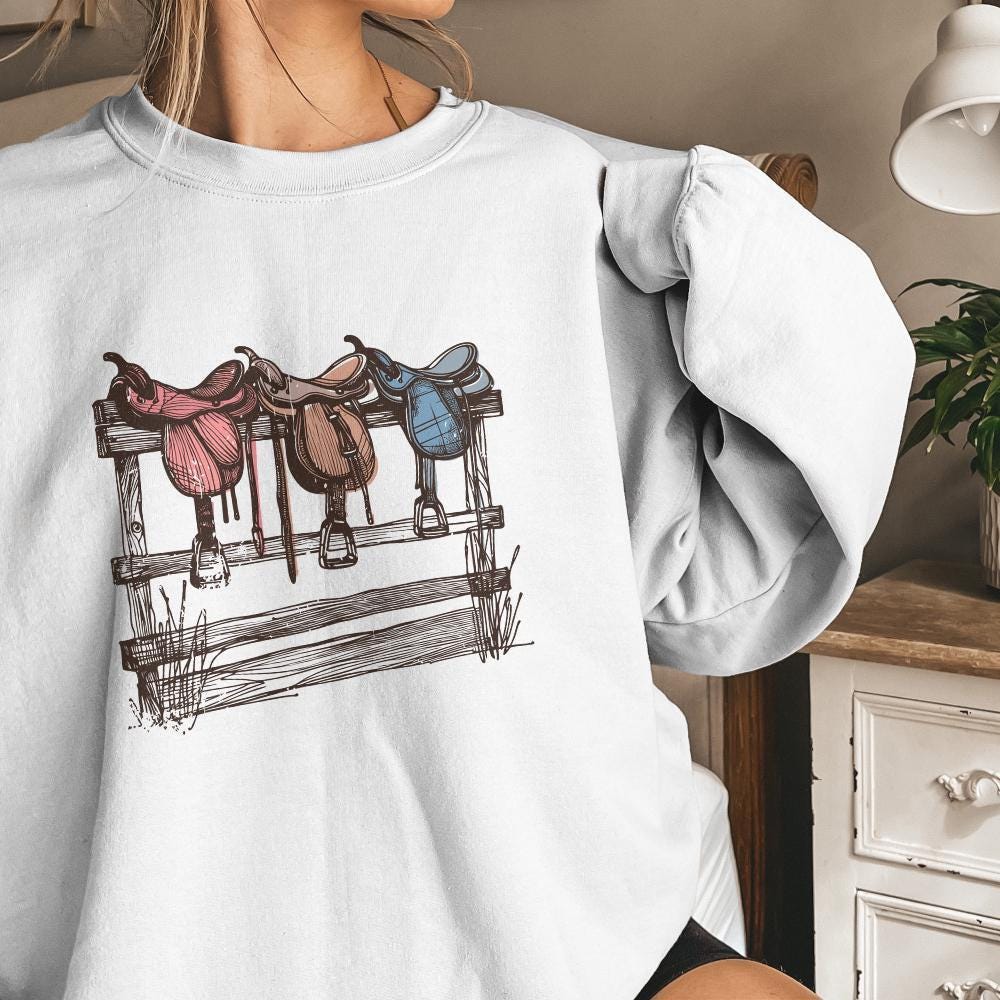 Western Saddle Design PNG, Sublimation Design - 300 DPI Design for T-Shirt