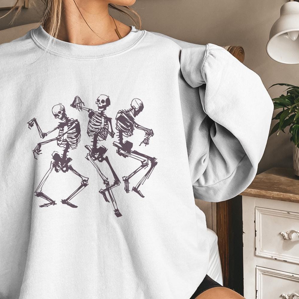 Dancing Skeletons PNG, Funny Skeleton Design - 300 DPI Design for T-Shirt