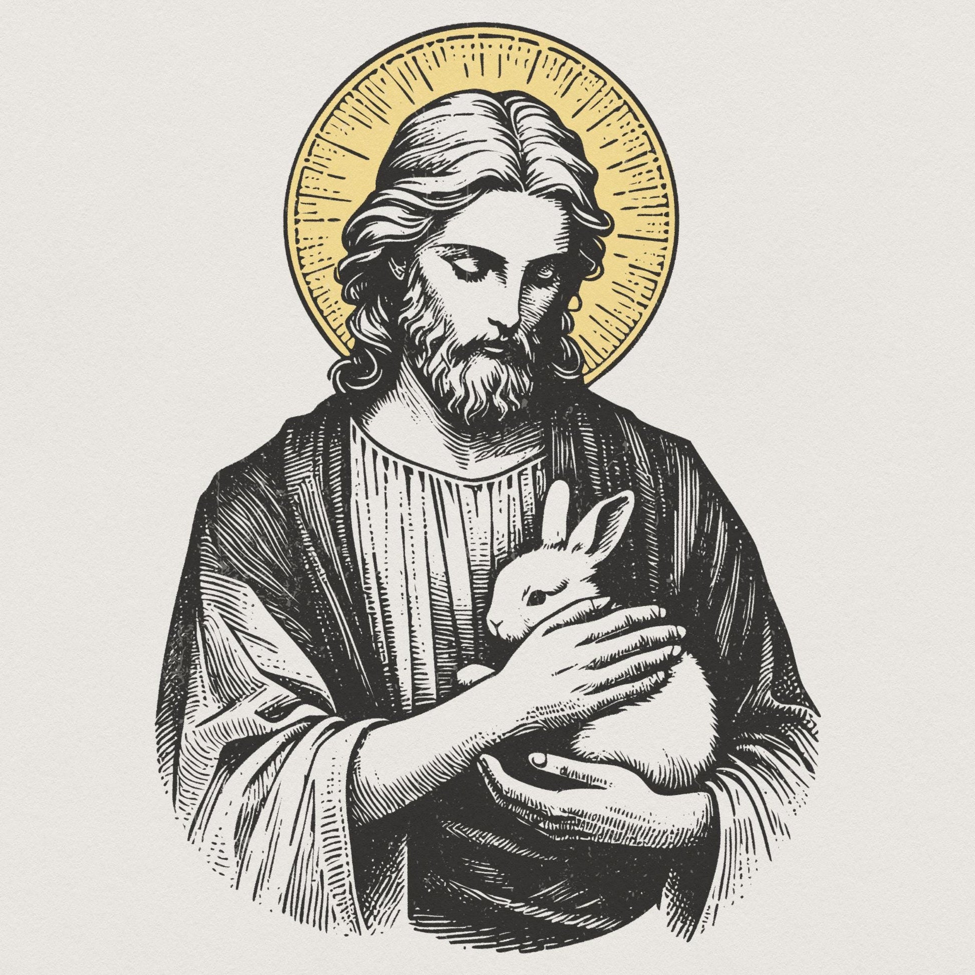 Easter Digital Art, Jesus PNG - 300 DPI Design for T-Shirt