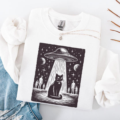 UFO Cat PNG, Funny Cat Shirt - 300 DPI Design for T-Shirt