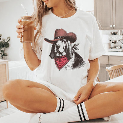 Cowboy Dog PNG, Cowboy Hat - 300 DPI Design for T-Shirt