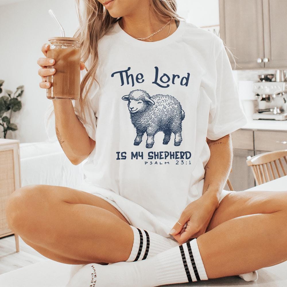 The Lord is My Shepherd Png, Christian Easter Sublimation - 300 DPI