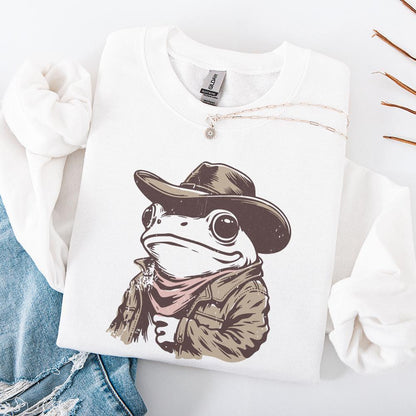 Cowboy Frog PNG, Funny Meme PNG - 300 DPI Design for T-Shirt