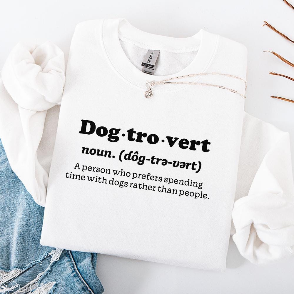 Dogtrovert Definition PNG, Dog Mom png - 300 DPI Design for T-Shirt