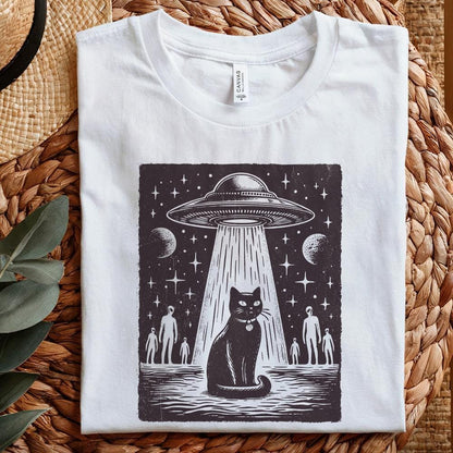 UFO Cat PNG, Funny Cat Shirt - 300 DPI Design for T-Shirt
