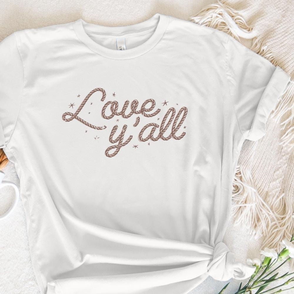 Love Y'all PNG, Western Valentines png - 300 DPI Design for T-Shirt