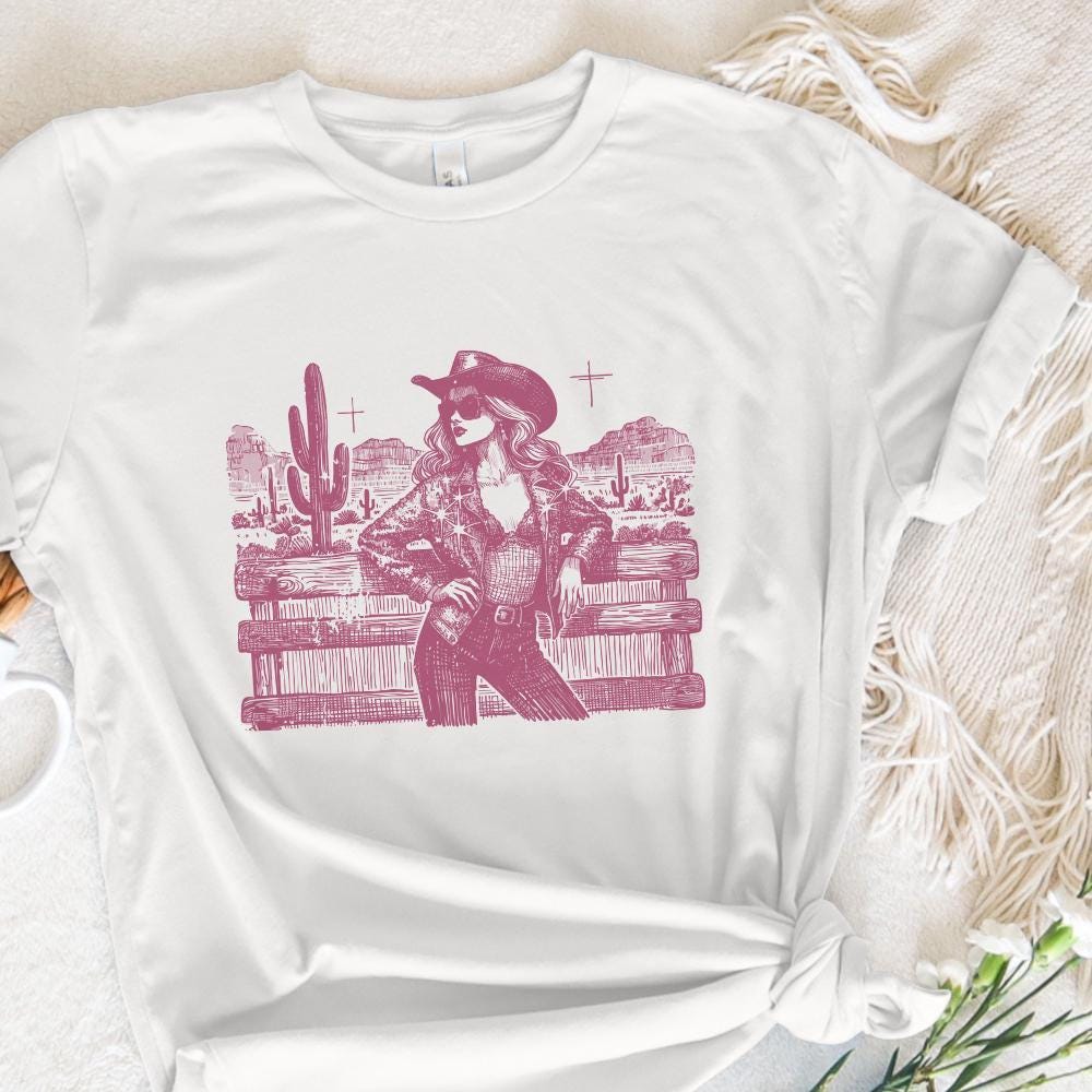 Sassy Cowgirl Western PNG, Retro Sublimation Download - 300 DPI Design