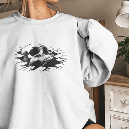Skull In The Wall PNG, Skull png - 300 DPI Design for T-Shirt