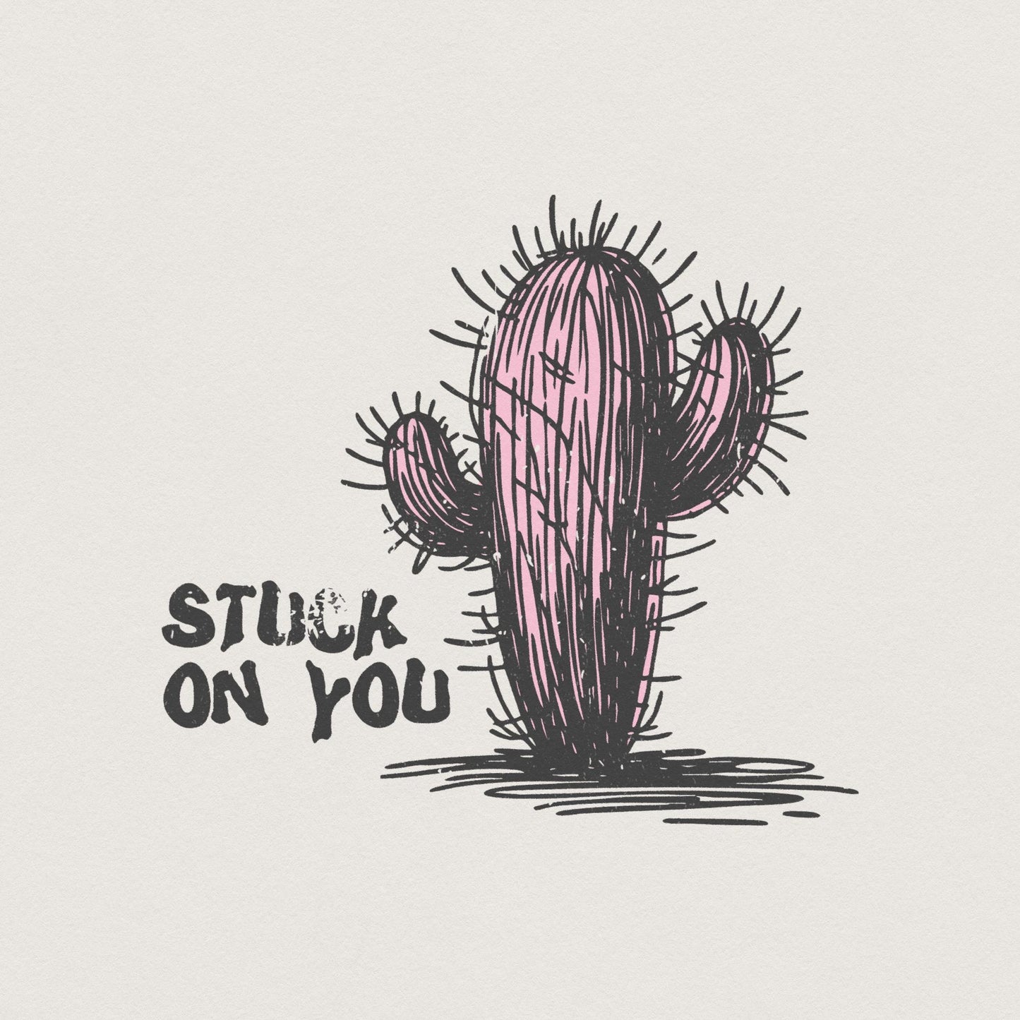 Stuck on You PNG, Western Valentine’s Day Png - 300 DPI Design for T-Shirt