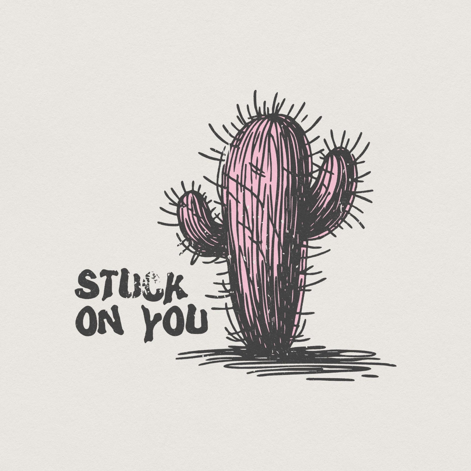 Stuck on You PNG, Western Valentine’s Day Png - 300 DPI Design for T-Shirt