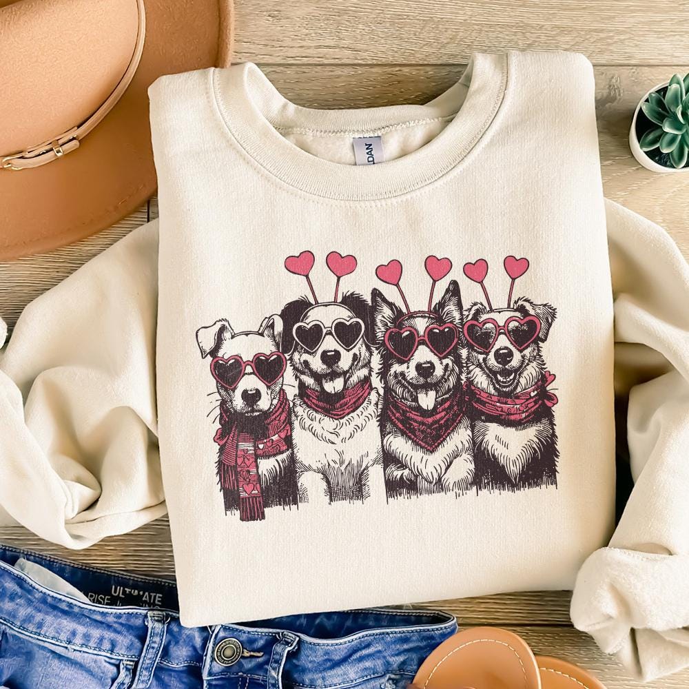 Valentines Dog PNG, Dog Lover PNG - 300 DPI Design for T-Shirt