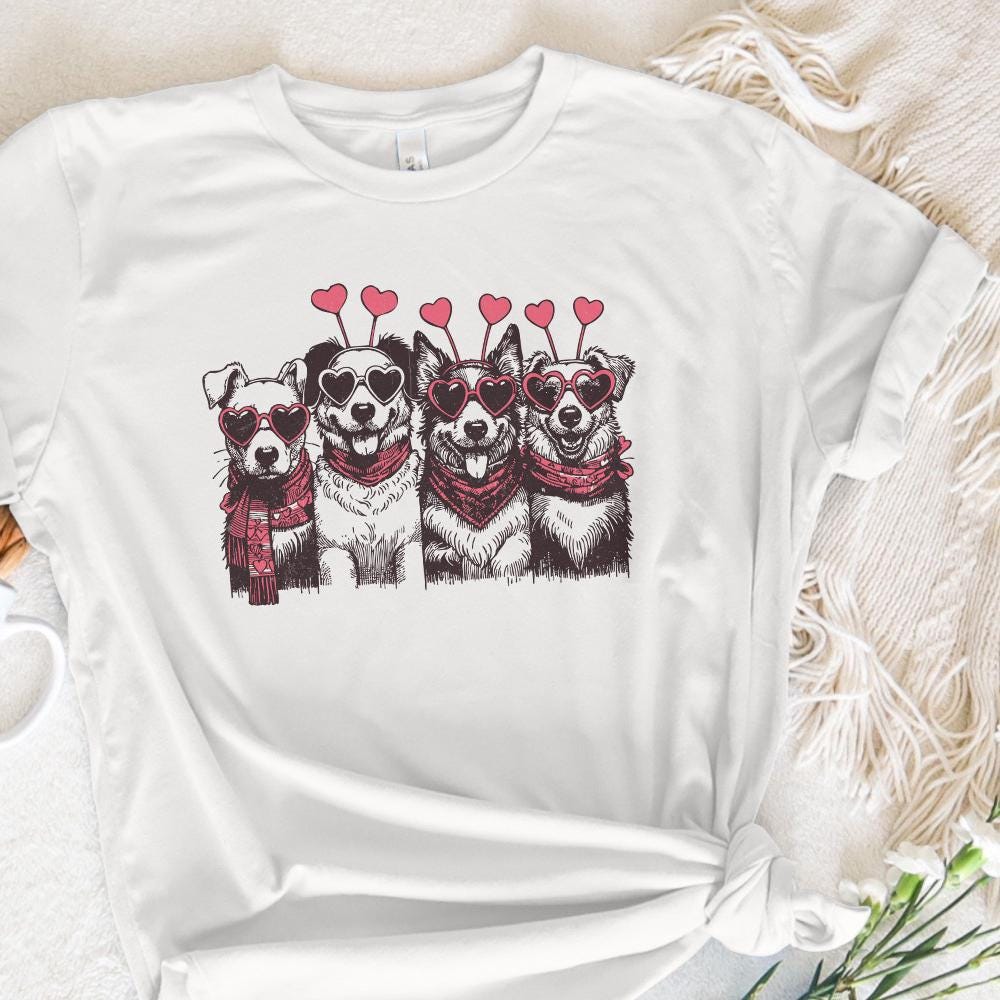 Valentines Dog PNG, Dog Lover PNG - 300 DPI Design for T-Shirt