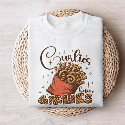 Curlies Before Girlies PNG, Valentine Day Sublimation - 300 DPI Design