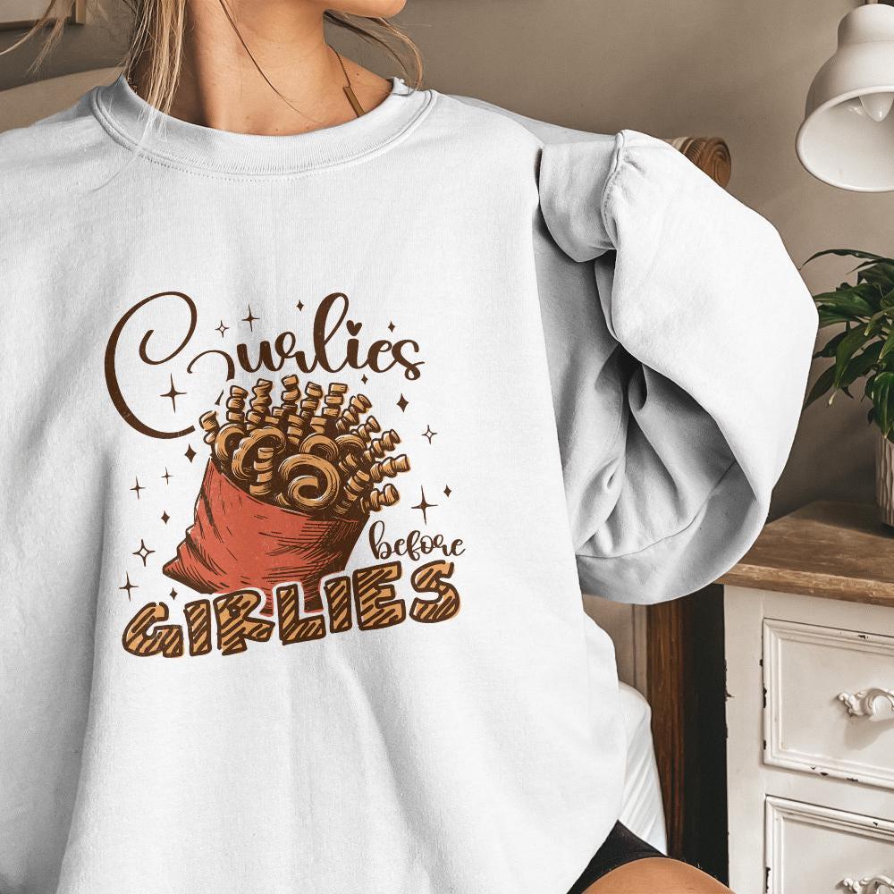 Curlies Before Girlies PNG, Valentine Day Sublimation - 300 DPI Design