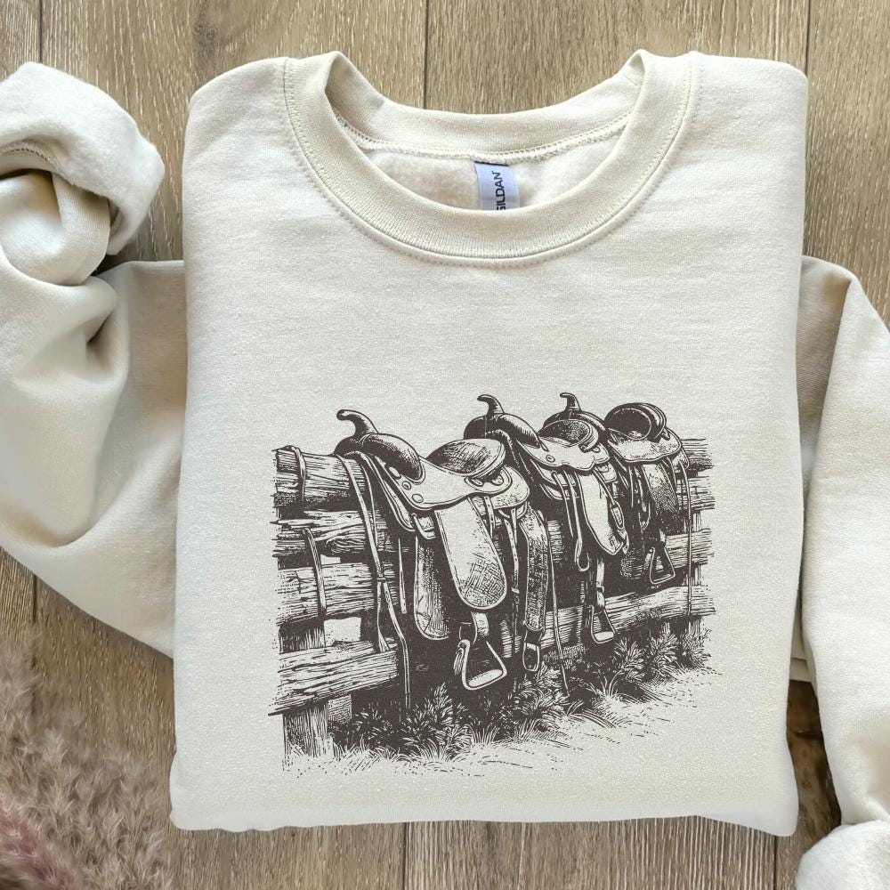 Western Saddle PNG, Sublimation Design - 300 DPI Design for T-Shirt