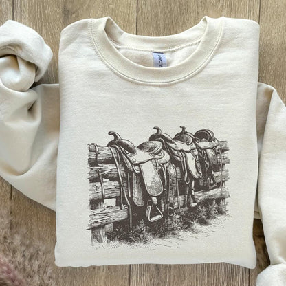 Western Saddle PNG, Sublimation Design - 300 DPI Design for T-Shirt