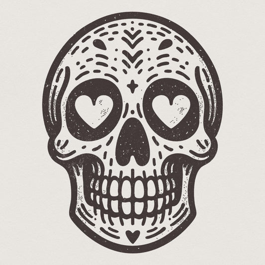 Valentine Skull PNG, Gothic Valentine Design - 300 DPI Design for T-Shirt