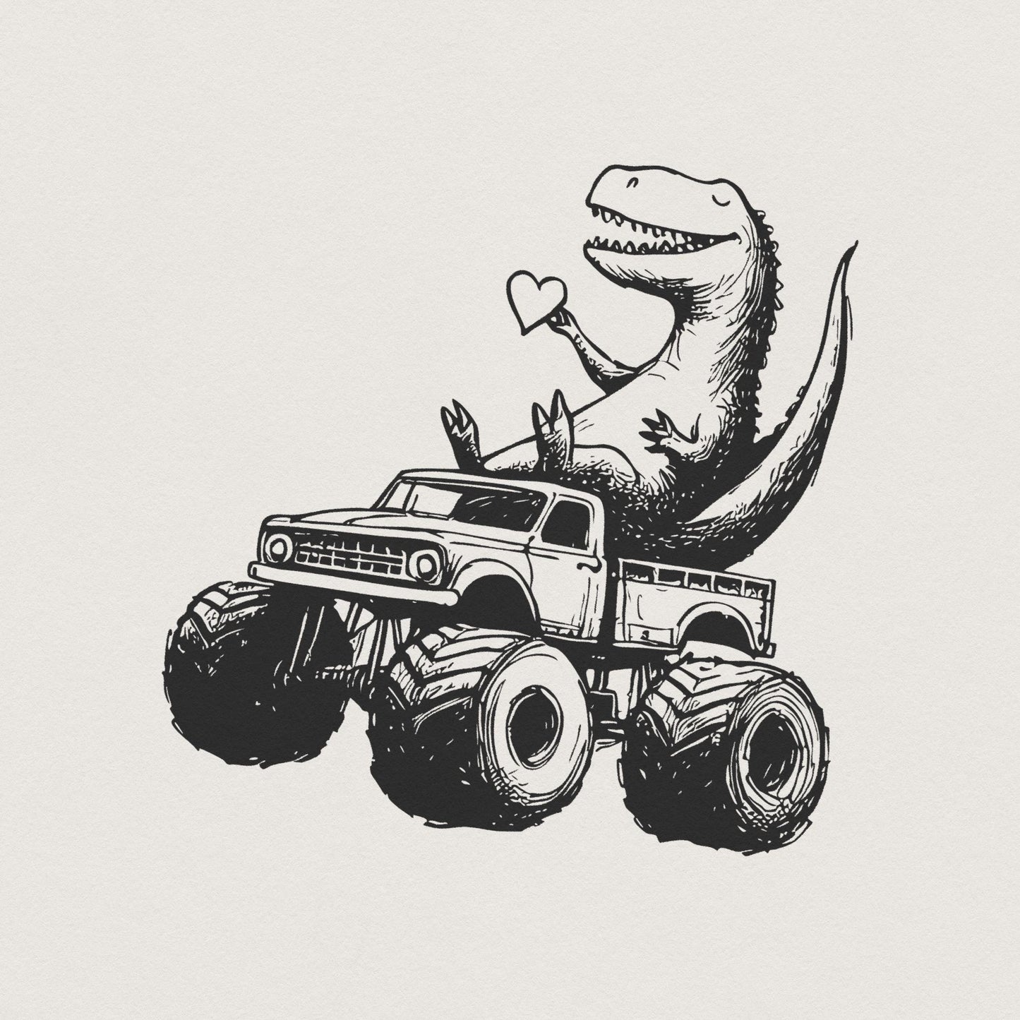 T-Rex Dinosaur Monster Truck Png, Sublimation Design - 300 DPI Design for