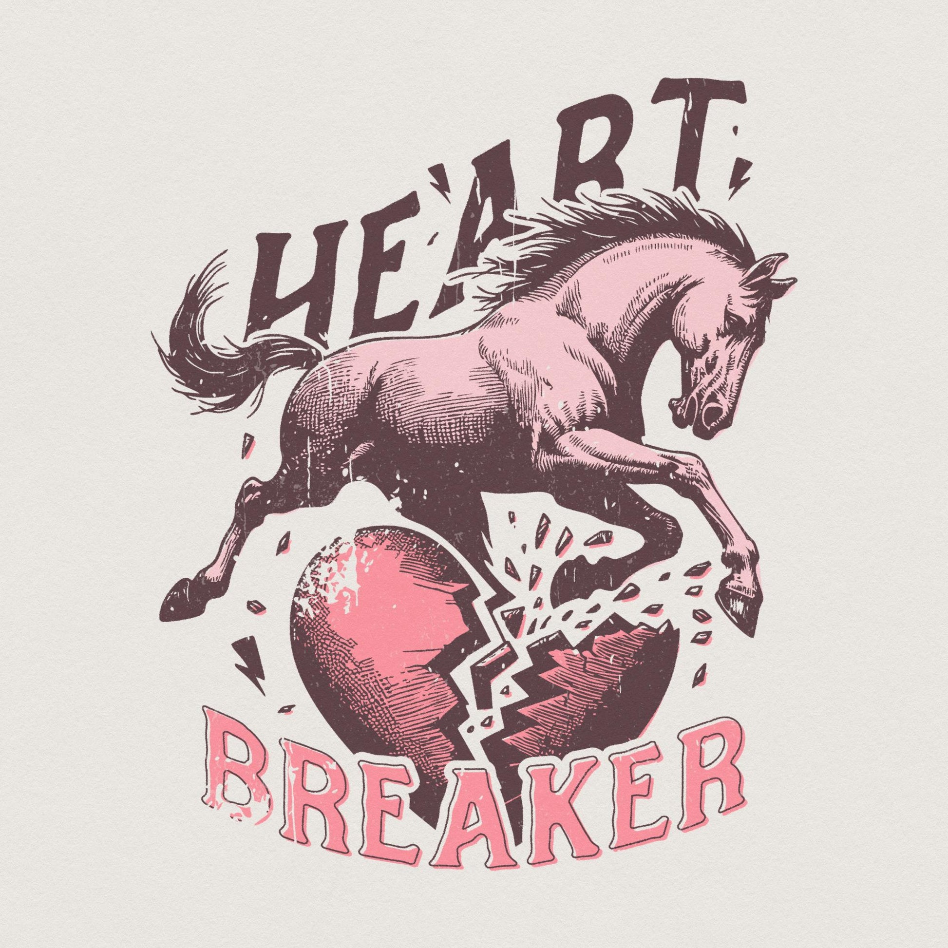 Heart Breaker PNG, Kicking Horse png - 300 DPI Design for T-Shirt