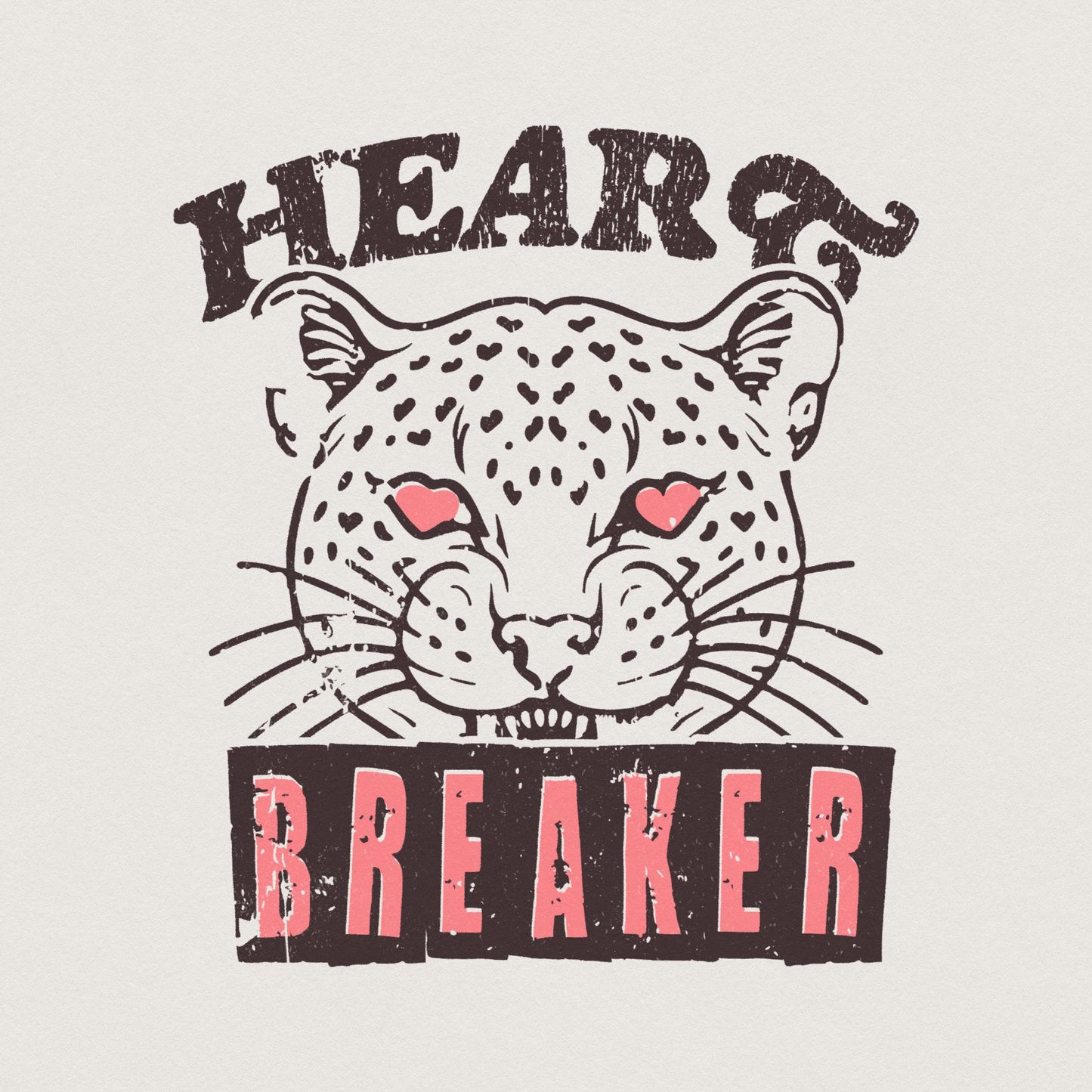 Heartbreaker PNG, Leopart Pattern - 300 DPI Design for T-Shirt