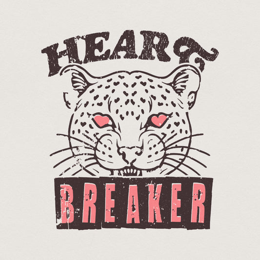 Heartbreaker PNG, Leopart Pattern - 300 DPI Design for T-Shirt