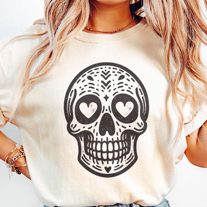 Valentine Skull PNG, Gothic Valentine Design - 300 DPI Design for T-Shirt