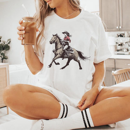 Cowgirl Western PNG, Vintage Illustration PNG - 300 DPI Design for T-Shirt