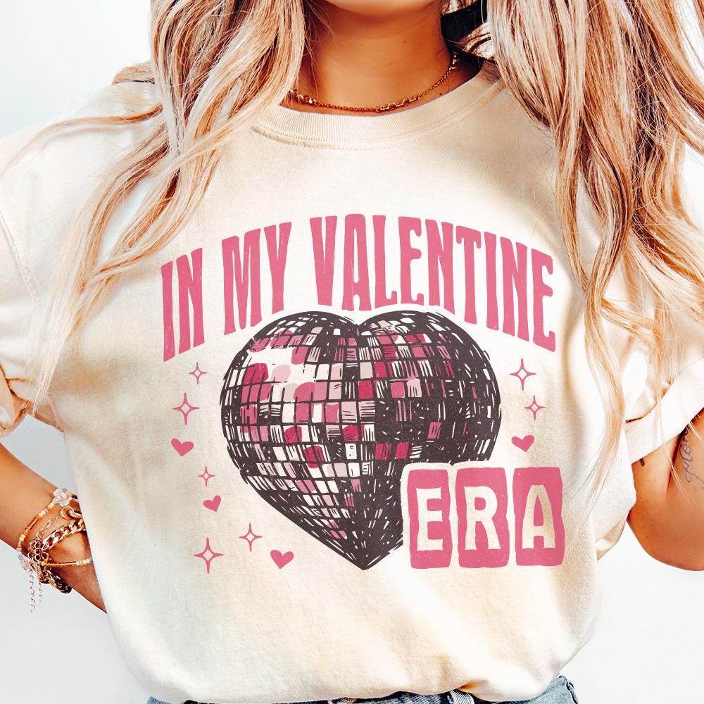 In My Valentine Era Png, Retro Valentine Png - 300 DPI Design for T-Shirt