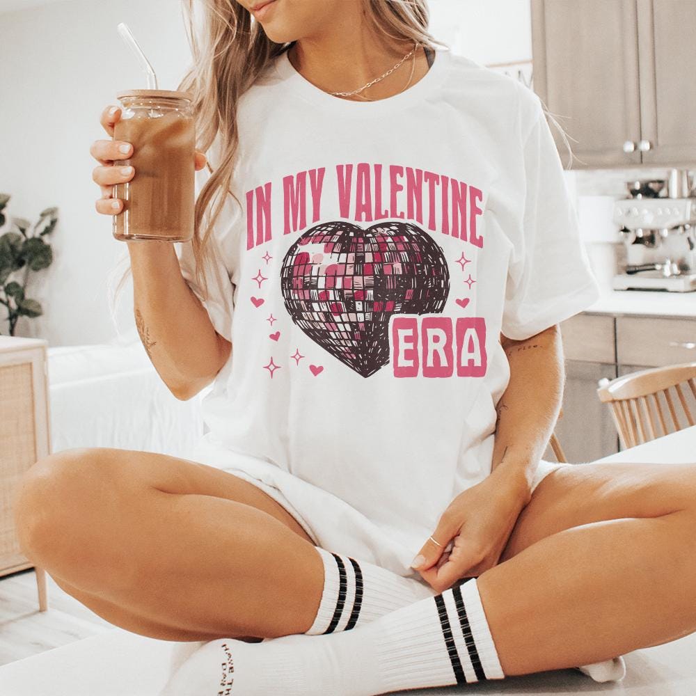 In My Valentine Era Png, Retro Valentine Png - 300 DPI Design for T-Shirt