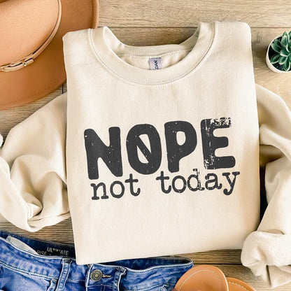 Nope Not Today png, Sarcastic Mom Life png - 300 DPI Design for T-Shirt