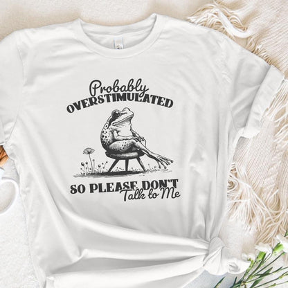 Probably Overstimulated PNG, Trendy Frog Design - 300 DPI Design for