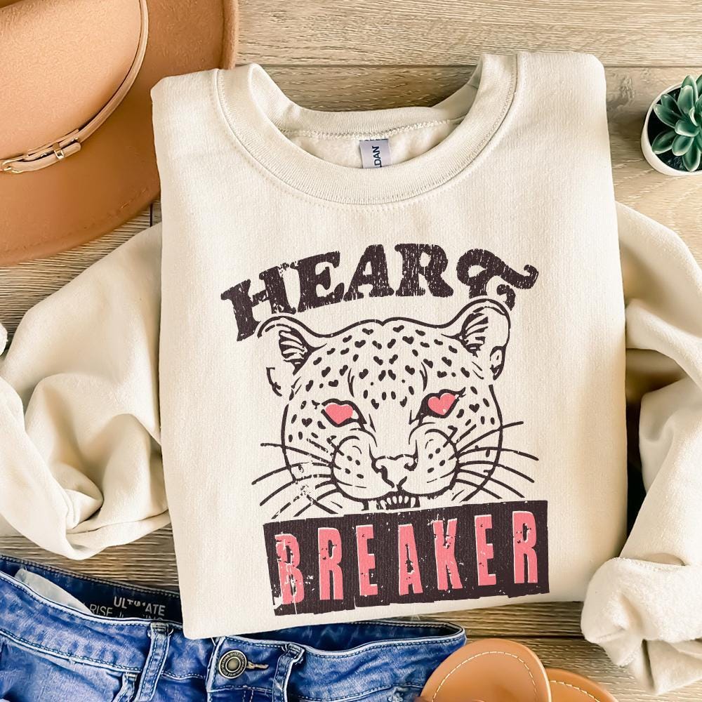Heartbreaker PNG, Leopart Pattern - 300 DPI Design for T-Shirt