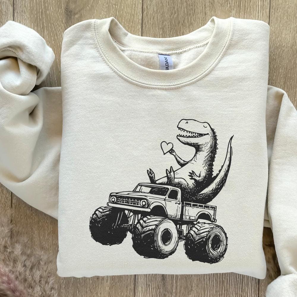 T-Rex Dinosaur Monster Truck Png, Sublimation Design - 300 DPI Design for