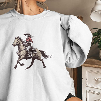Cowgirl Western PNG, Vintage Illustration PNG - 300 DPI Design for T-Shirt