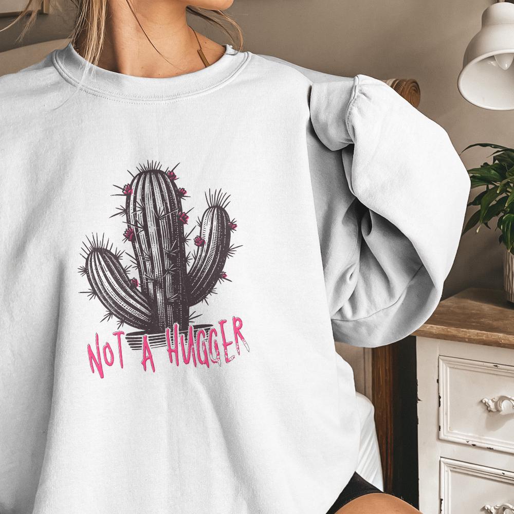Not a Hugger PNG, Cactus PNG - 300 DPI Design for T-Shirt