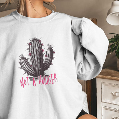 Not a Hugger PNG, Cactus PNG - 300 DPI Design for T-Shirt