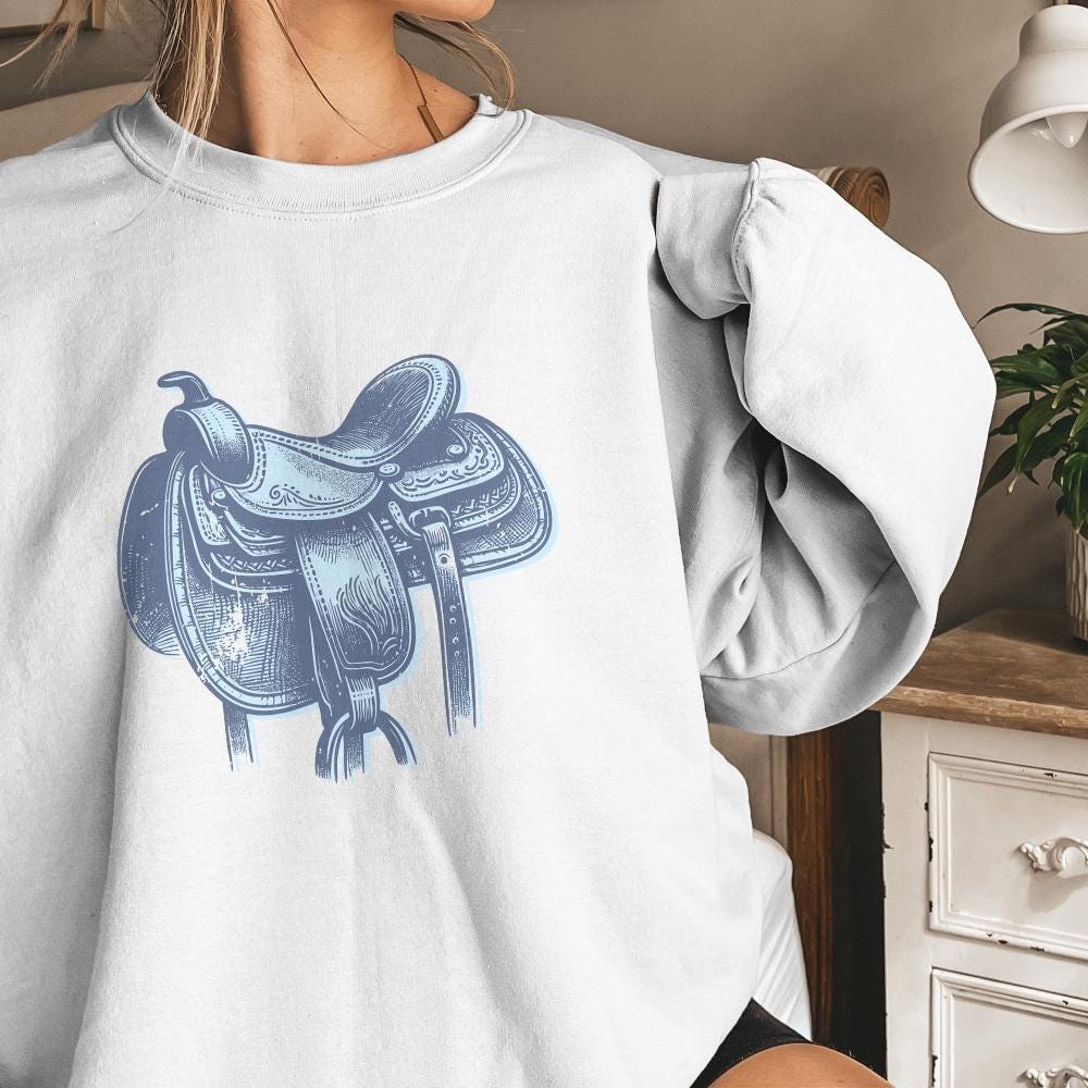 Western Saddle Sublimation, Vintage Western Png - 300 DPI Design for