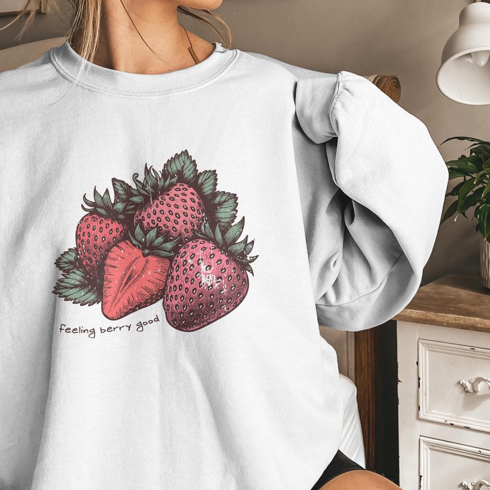 Feeling Berry Good PNG, Strawberry png - 300 DPI Design for T-Shirt