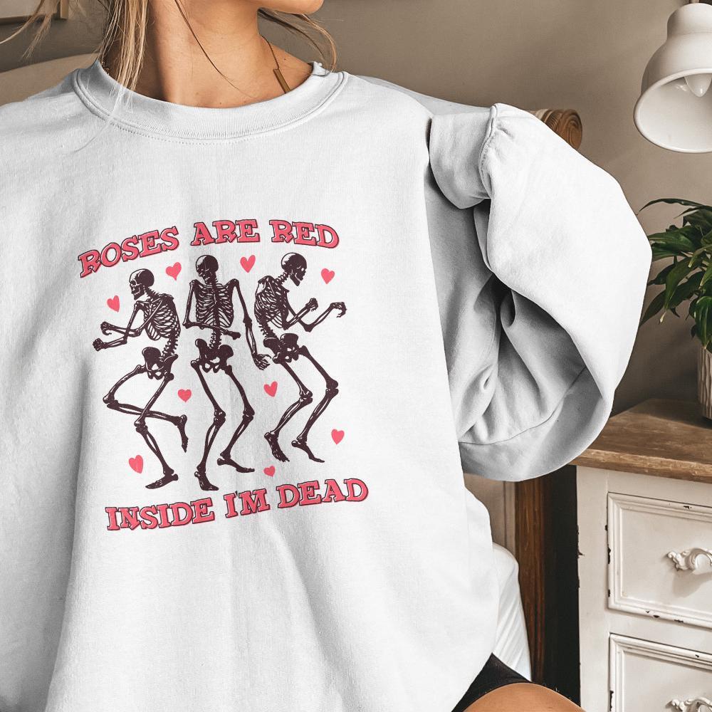 Roses Are Red Inside I'm Dead PNG, Funny Valentine PNG - 300 DPI Design