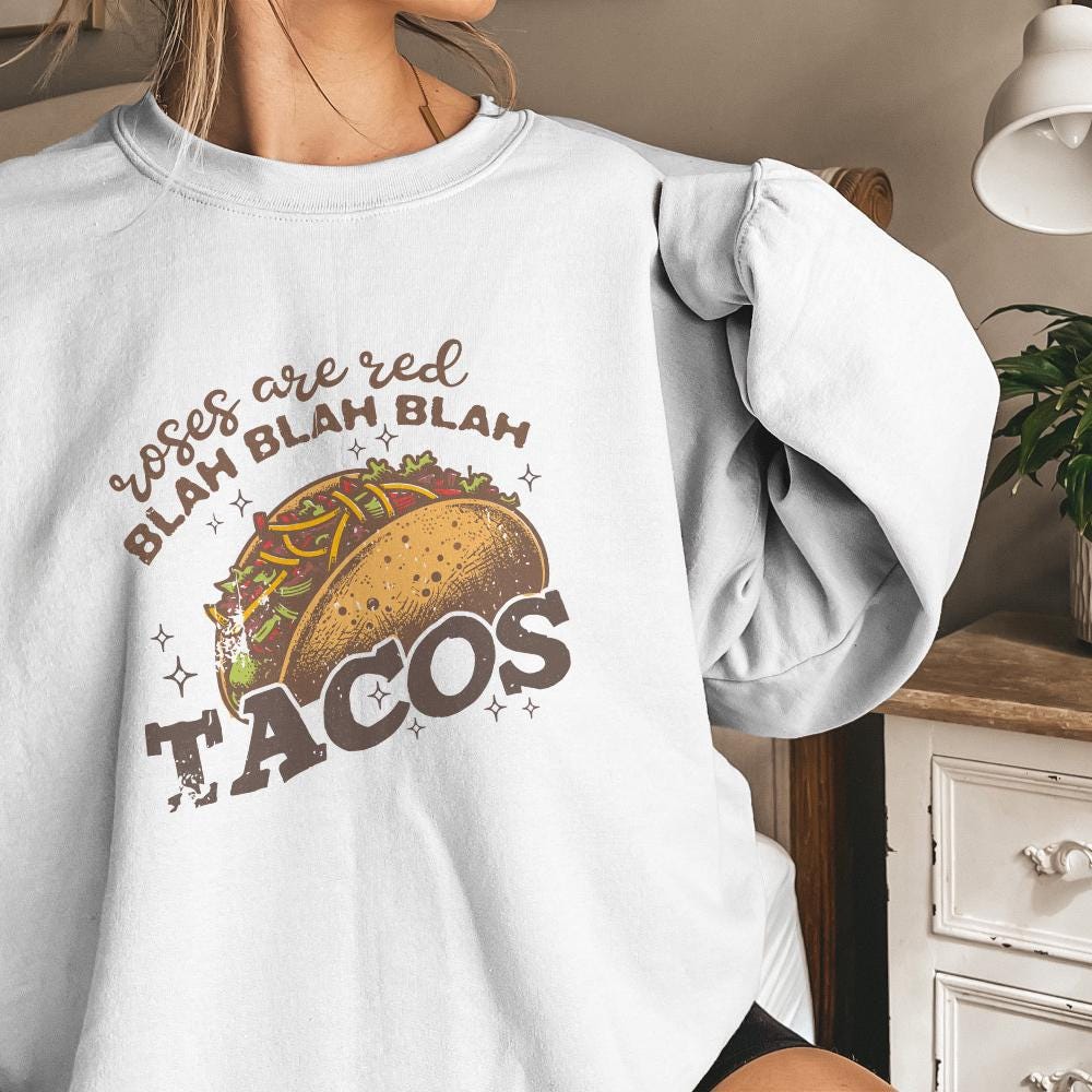 Roses Are Red png, Tacos PNG - 300 DPI Design for T-Shirt