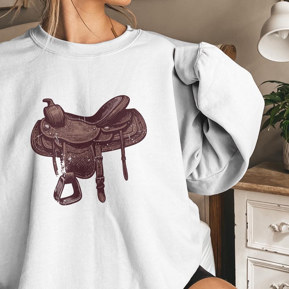Western Saddle PNG, Vintage Western Png - 300 DPI Design for T-Shirt