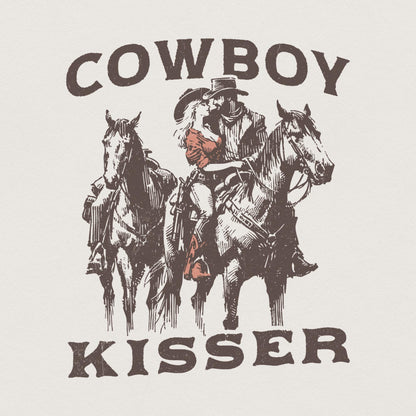 Western Valentine PNG, Cowboy Kisser PNG - 300 DPI Design for T-Shirt