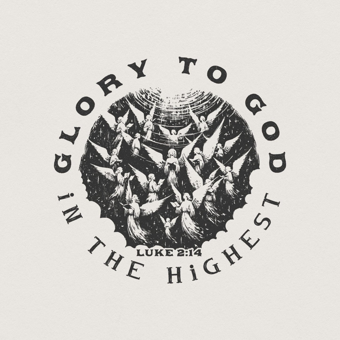 Glory to God PNG, Jesus Christmas Sublimation - 300 DPI Design for T-Shirt